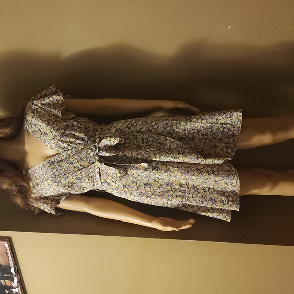 Ditsy Floral Wrap Belted Dress - Picture 5 of 9